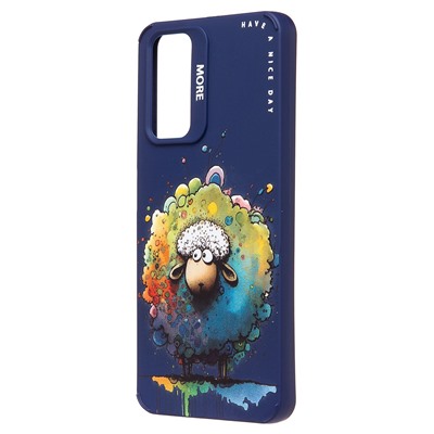 Чехол-накладка - SC335 для "Xiaomi Redmi Note 11 4G Global"  (овечка) (dark blue) (227242)