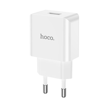 Адаптер Сетевой с кабелем Hoco C106A Leisure USB 2,1A/10W (USB/Lightning) (white)