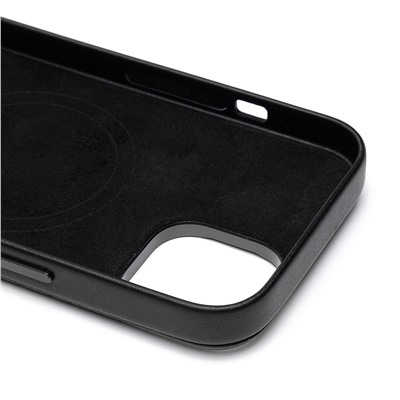 Чехол-накладка - SM089 SafeMag экокожа  для "Apple iPhone 15" (black)