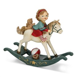 Статуэтка «Девочка на лошадке-качалке»