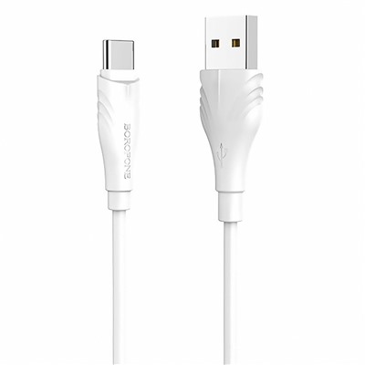 Кабель USB - Type-C Borofone BX18 (повр. уп)  100см 3A  (white)