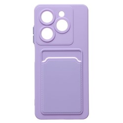 Чехол-накладка - SC337 с картхолдером для "Infinix Smart 8 Pro" (light violet) (228813)