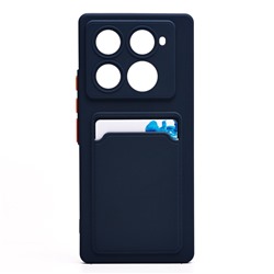 Чехол-накладка - SC337 с картхолдером для "Infinix Note 40 Pro+ 5G" (dark blue) (230659)