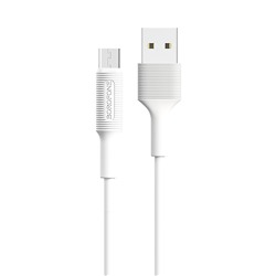 Кабель USB - micro USB Borofone BX1 (повр. уп)  100см 2A  (white)