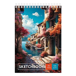 Блокнот SketchBook 80л А5ф "Живописный уголок"