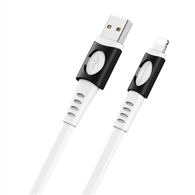 Кабель USB - Apple lightning Borofone BX35 Carib  100см 2,4A  (white)