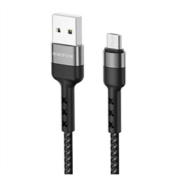 Кабель USB - micro USB Borofone BX34 Advantage (повр. уп)  100см 2,4A  (black)