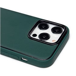 Чехол-накладка - PC084 экокожа для "Apple iPhone 14 Pro" (green) (219680)