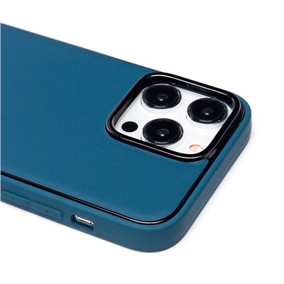 Чехол-накладка - PC084 экокожа для "Apple iPhone 14 Pro Max" (blue)