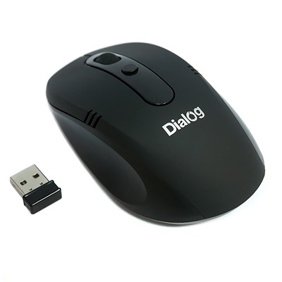 Мышь оптическая беспроводная Dialog Pointer MROP-03U (black)