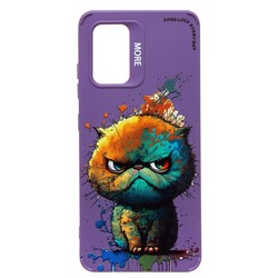 Чехол-накладка - SC335 для "Samsung Galaxy A32 4G"  (кот) (violet) (227159)