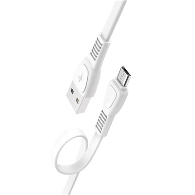 Кабель USB - micro USB Hoco X40 Noah Charging (повр. уп)  100см 2,4A  (white)