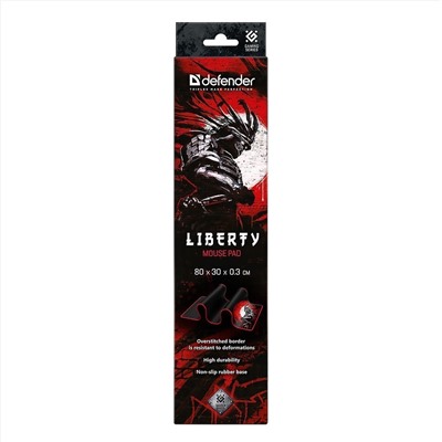 Коврик для компьютерной мыши Defender Liberty 800х300х3мм (black/red)