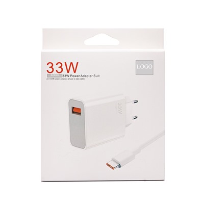 Адаптер Сетевой с кабелем ORG Xiaomi [BHR6039EU] USB 33W (USB/Type-C) (C) (white)