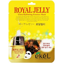 Ekel Маска для лица тканевая с маточным молочком - Essence mask royal jelly, 25г