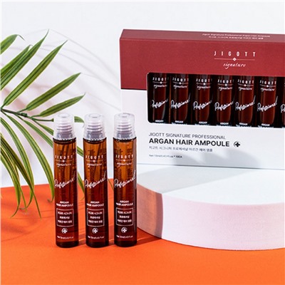 Jigott Ампульный филлер для волос с эктрактом арганы / Signature Professional Argan Hair Ampoule, 10 шт. x 13 мл