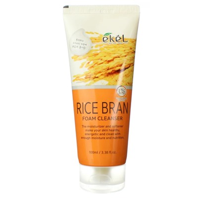 Ekel Корея EKEL Foam Cleanser Rice Bran Пенка для умывания с экстрактомактом коричневого риса 180 мл