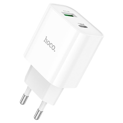 Адаптер Сетевой Hoco C80A Plus Rapido PD USB/Type-C 20W (white)