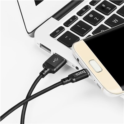 Кабель USB - micro USB Hoco X14 Times Speed  200см 2A  (black)