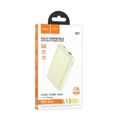 Внешний аккумулятор Hoco Q21 Great 22.5W 10000mAh (milky white)