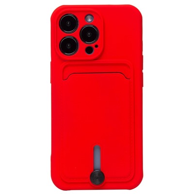 Чехол-накладка - SC304 с картхолдером для "Apple iPhone 13 Pro" (red) (208492)