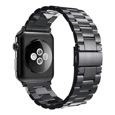 Ремешок - ApW36 металл блочный на застежке Apple Watch 38/40/41мм (black)