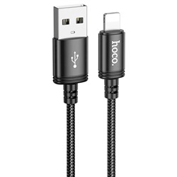 Кабель USB - Apple lightning Hoco X91  300см 2,4A  (black)