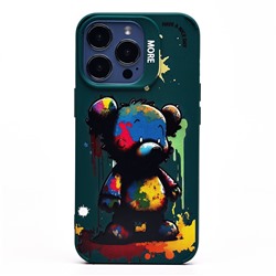 Чехол-накладка - SC335 для "Apple iPhone 13 Pro"  (медведь) (dark green) (227067)