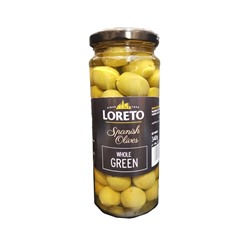 Оливки зеленые с косточкой Loreto 340 гр (Испания)