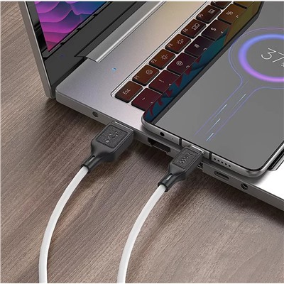 Кабель USB - micro USB Hoco X90 Cool  100см 2,4A  (white)