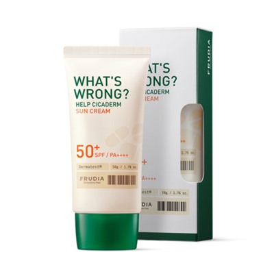 Frudia Крем солнцезащитный для чувствительной кожи - What’s wrong help cicaderm SPF50+ PA++++, 50г