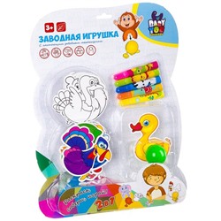 Игр. набор для раскрашивания Bondibon, ПТИЦЫ, с заводным механизмом, CRD