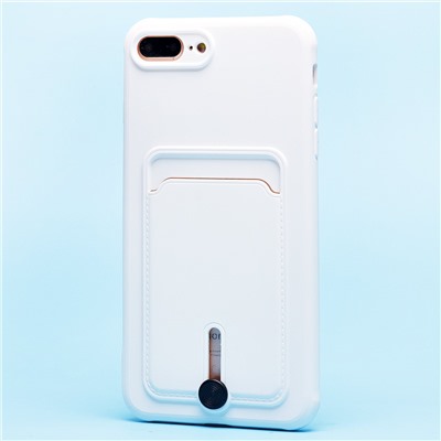 Чехол-накладка - SC304 с картхолдером для "Apple iPhone 7 Plus/iPhone 8 Plus" (white) (208673)