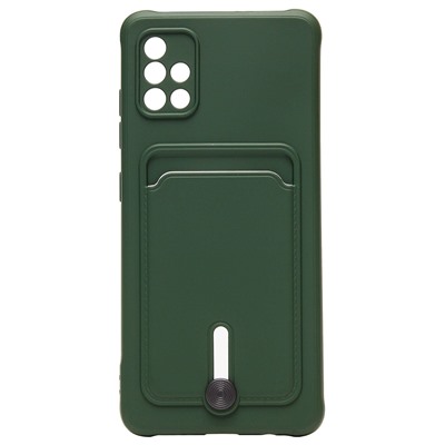 Чехол-накладка - SC304 с картхолдером для "Samsung SM-A515 Galaxy A51 4G" (dark green) (208736)