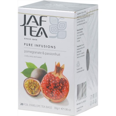 JAF TEA. Pure Infusions. Гранат-маракуйя карт.пачка