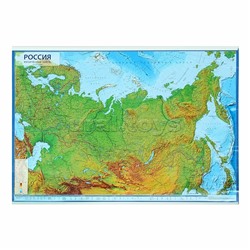 Интерактивная карта Россия физическая 1:8,5М 101х71 на рейках