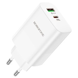 Адаптер Сетевой Borofone BN10 Sunlight PD QC3.0 USB/Type-C 65W (white)