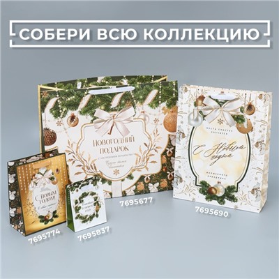 Пакет ламинированный горизонтальный «Новогодний подарок», XL 49 × 40 × 19 см