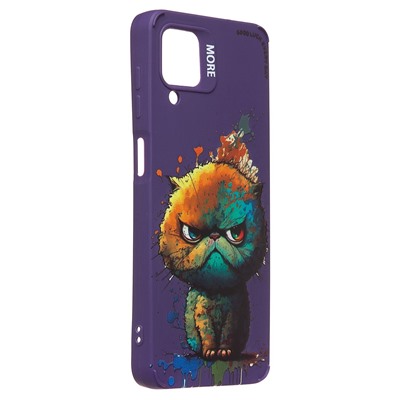 Чехол-накладка - SC335 для "Samsung Galaxy A12"  (кот) (violet) (227129)