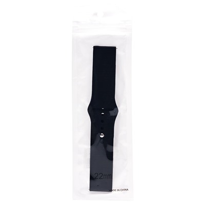 Ремешок - WB34 22 мм универсальный Sport Band силикон на кнопке (black)