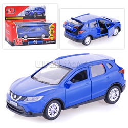 Машина металл Nissan Qashqai 12см, открыв. двери, инерц, Синий. в коробке