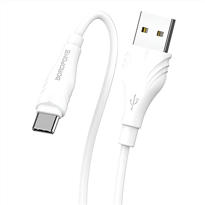 Кабель USB - Type-C Borofone BX18 (повр. уп)  100см 3A  (white)