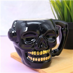 Кружка керамическая «Skull», black