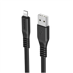 Кабель USB - Apple lightning Borofone BX23 Wide (повр. уп)  100см 2,4A  (black)