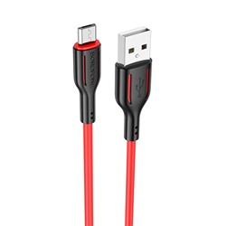 Кабель USB - micro USB Borofone BX63  100см 2,4A  (black/red)