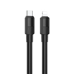 Кабель Type-C - Apple lightning Hoco X84 Solid PD 20W 100см 3A  (black)