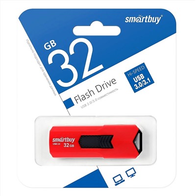 Флэш накопитель USB 32 Гб Smart Buy STREAM 3.0 (red)