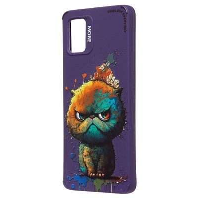 Чехол-накладка - SC335 для "Samsung Galaxy A51 4G"  (кот) (violet) (227147)