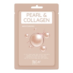 YU.R ME Маска тканевая с коллагеном и экстрактом жемчуга – Pearl & collagen sheet mask, 1шт