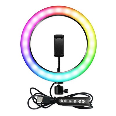 Кольцевая лампа - MJ33 RGB, 33 см